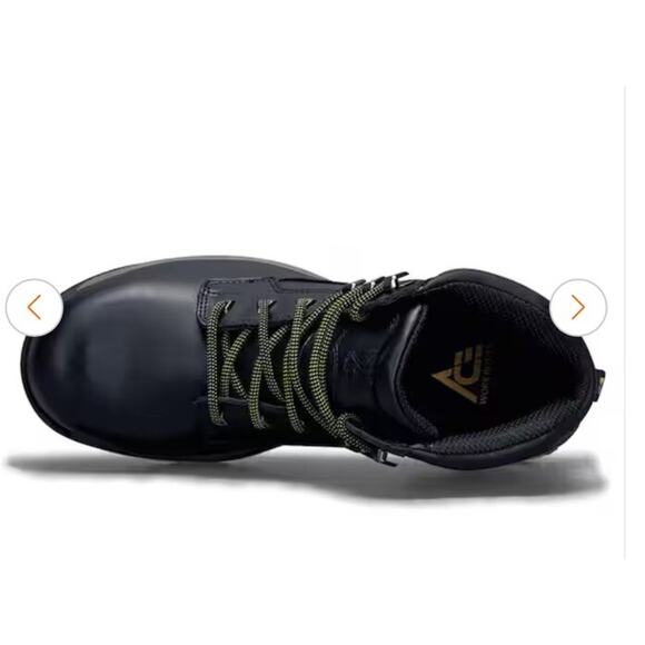 ACE Burren CT Leather Slip Resistant Composite Toe Work Boot Black Mens Sz 10 - Picture 10 of 12